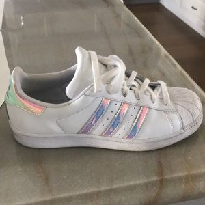 Women’s Adidas Holographic Tennis Shoes (Authentic